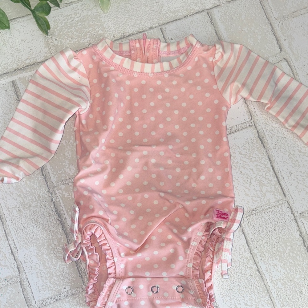 Ruffle Butts Polka Dot one piece swimsuit 3-6 months baby girl